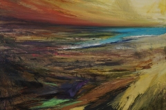 Título : Tarde de sol · Medidas: 50x50 · Técnica : Mixta sobre liezo