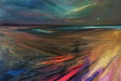 Título : Black Sands · Medidas: 150x150 · Técnica : Mixta sobre lienzo